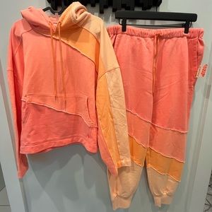 NWT FP Movement Neon Sunrise Sweat Set - Medium